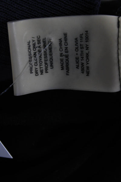 Alice + Olivia Women Bodycon Pencil Dress Black Square Neck Knee Size 4