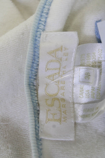 Escada Margaretha Ley Women Maxi Tank Dress White 100% Cotton Size 38