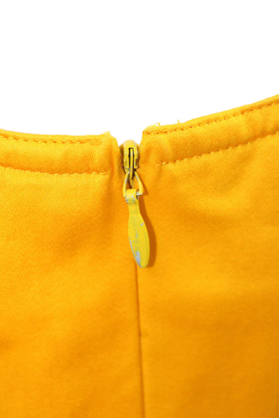 Escada Margaretha Ley Womens Yellow Sheath Tank Dress Short Sleeveless Size 38