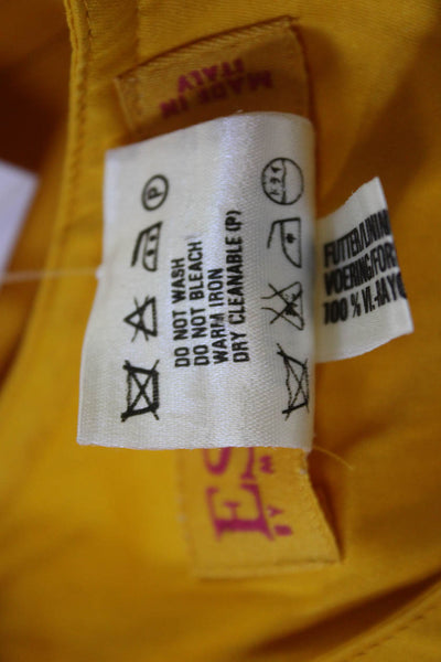 Escada Margaretha Ley Womens Yellow Sheath Tank Dress Short Sleeveless Size 38