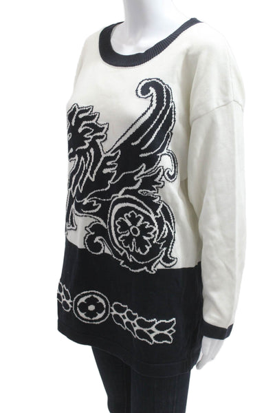 Escada Margaretha Ley Unisex Beige Cotton Pullover Sweater Size 38