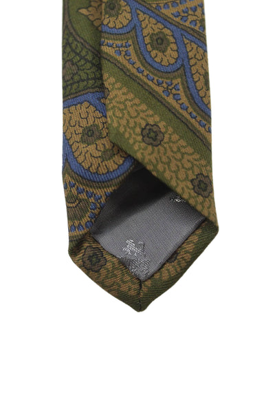 Robert Talbott Mens Silk Paisley Print Wide Necktie Multi Colored