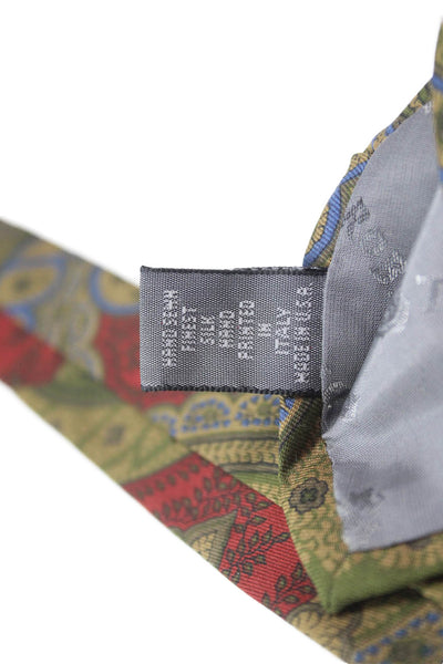 Robert Talbott Mens Silk Paisley Print Wide Necktie Multi Colored
