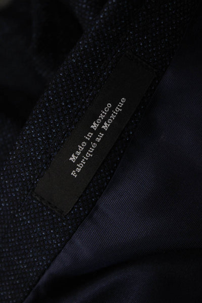 Nordstrom Mens Dark Blue Wool Suit Jacket Button Size 42