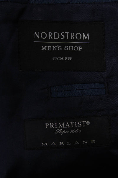 Nordstrom Mens Dark Blue Wool Suit Jacket Button Size 42
