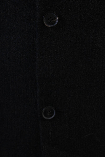 Hugo Boss Mens Dark Gray Virgin Wool Sport Coat Collared Button Size 48