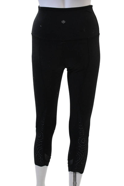 Lululemon Womens Maternity Ankle Leggings Black Nylon Size 4
