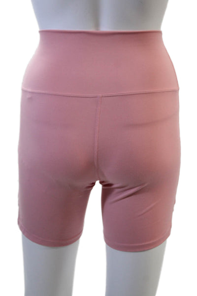 Carbon 38 Unisex Biker Shorts Pink Recycled Polyester Spandex Size S