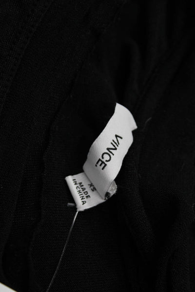 Vince Womens Black Basic Crew Neck Short Sleeve T-Shirt Size XS Petite