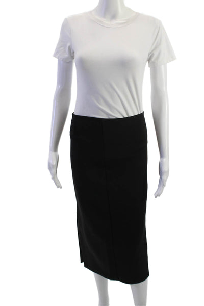Good American Womens Straight Pencil Midi Skirt Black Size 2