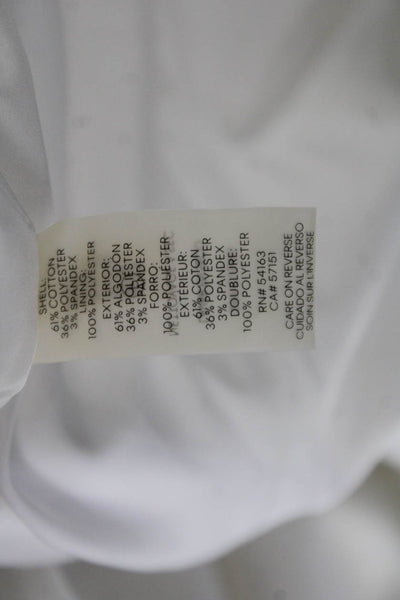 Calvin Klein Women White Blazer Button Long Sleeve Size 12P