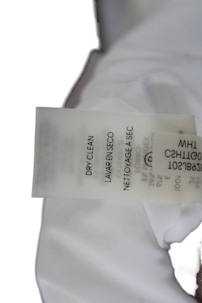 Calvin Klein Women White Blazer Button Long Sleeve Size 12P