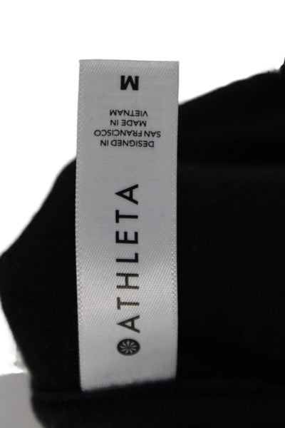 Athleta Women Basic Black Sleeveless Tank Crew Neck Modal Blend Size M