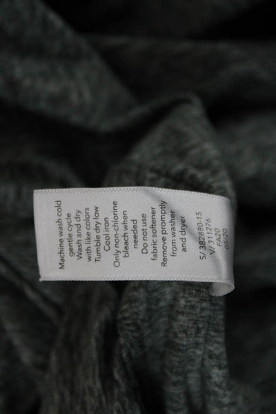 Athleta Women Basic Long Sleeve Crew Neck Gray Polyester T-Shirt Size L