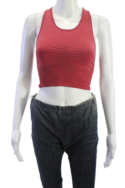 Sweaty Betty Womens Red Scoop Neck Sports Bra Size M