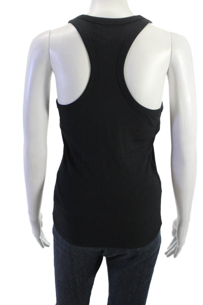All Access Women Black Basic Sleeveless Tank Round Neck Nylon Spandex Size M