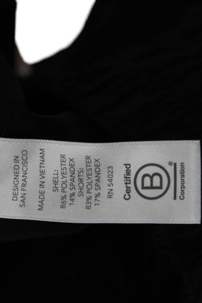 Athleta Unisex Sweat Shorts Black Polyester Spandex Size L