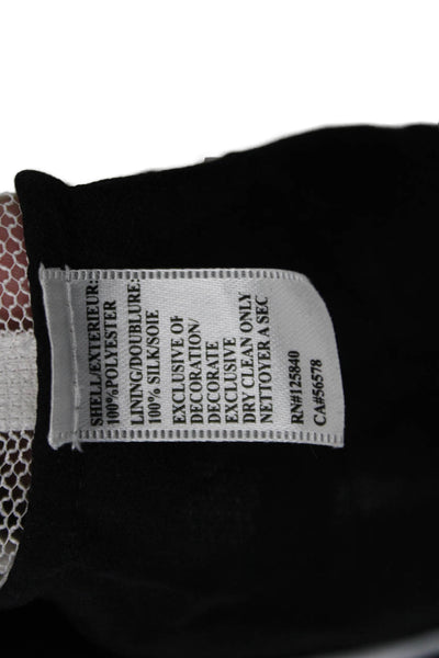 Intermix Women Cropped Black Geometric Sleeveless Tank Crew Neck Size M