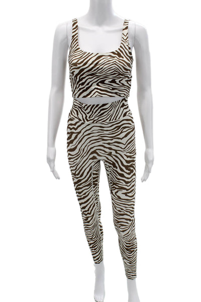All Access Women Ankle Jegging Brown Animal Print Size XS