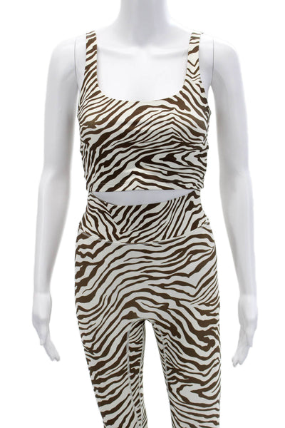 All Access Women Ankle Jegging Brown Animal Print Size XS