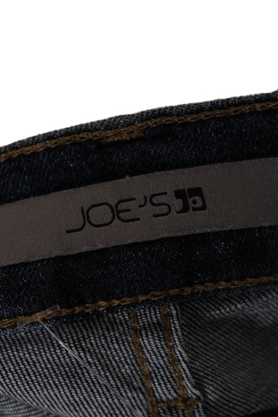 Joes Womens Ankle Straight Dark Blue Jeans Mid Rise Button 98% Cotton Size 25