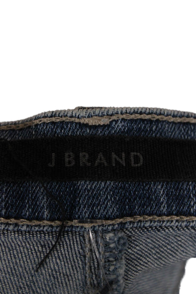 J Brand Womens Skinny Ankle Cropped Jeans Blue Mid Rise Size 25