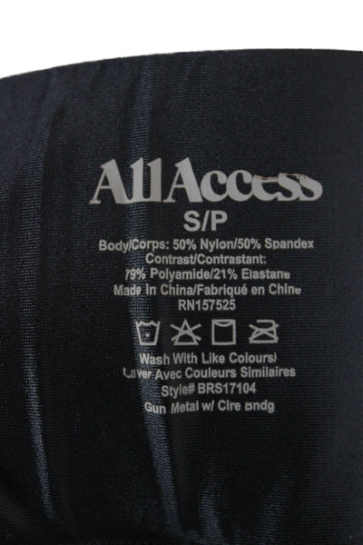 All Access Women Ankle Leggings Dark Gray Nylon Spandex Size S