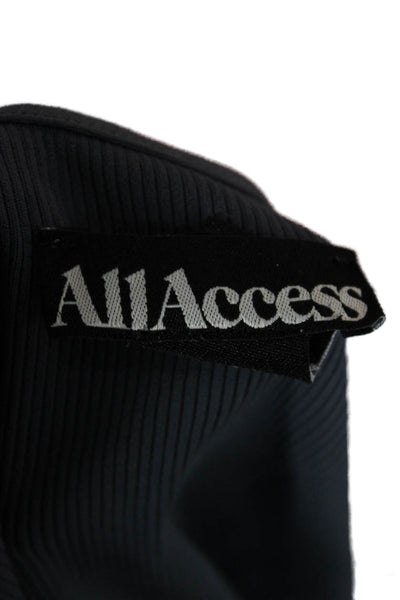 All Access Women Cropped Basic Dark Gray Short Sleeve T-Shirt Size S