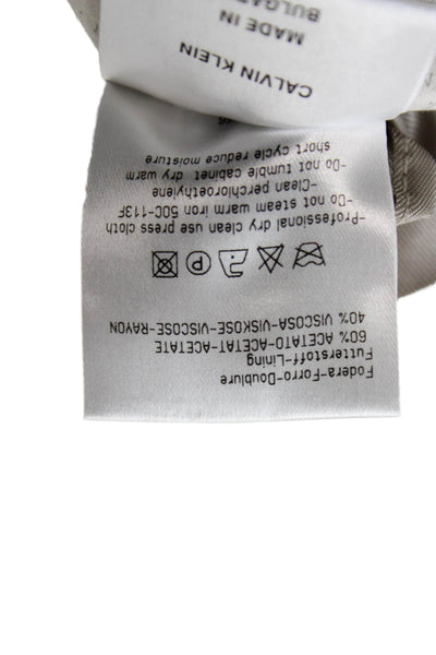 Calvin Klein Collection Mens Checked Wool Suit Jacket Gray Button Size 42