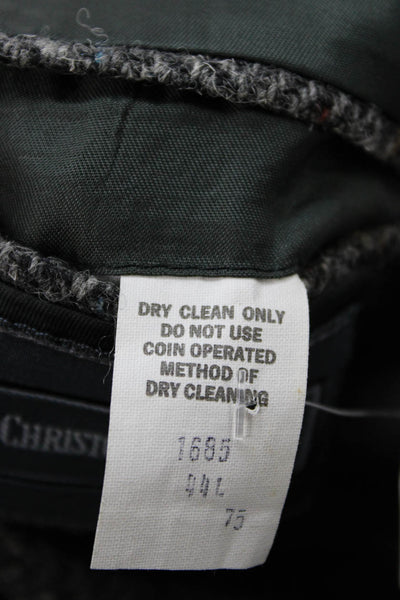 Christopher Hayes Mens Herringbone 100% Wool Sport Coat Gray Size 44