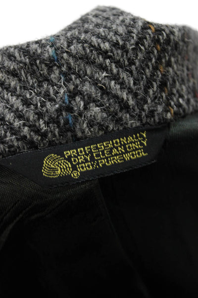Christopher Hayes Mens Herringbone 100% Wool Sport Coat Gray Size 44