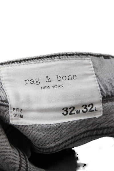 Rag & Bone Mens Straight Jeans Gray Button Fly 99% Cotton Size 31