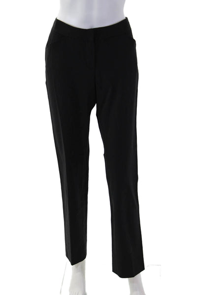 Theory Women Dress Pants Black 96% Wool 4% Lycra Hook & Eye Size 8