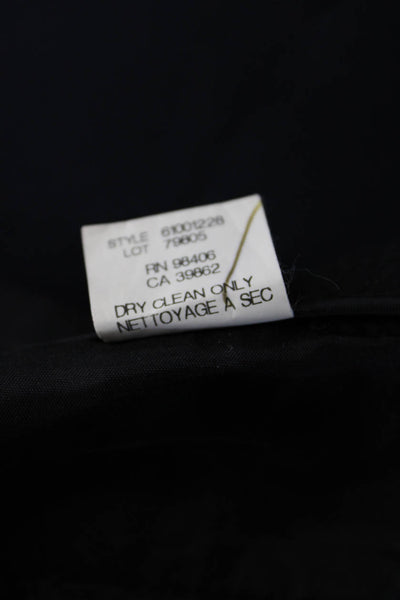 Theory Women Dress Pants Black 96% Wool 4% Lycra Hook & Eye Size 8