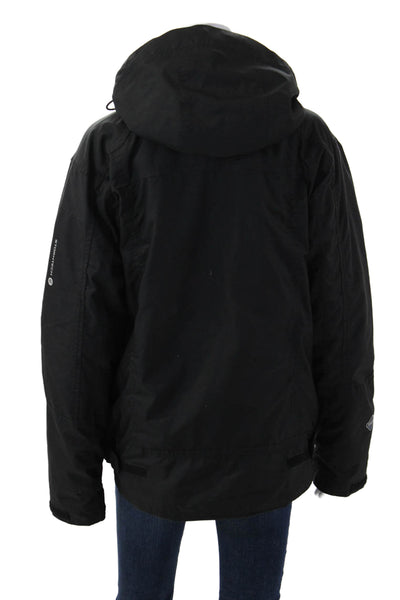 Stormtech Mens Black Windbreaker Jacket Polyester High Neck Long Sleeve Size M