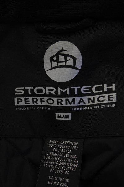Stormtech Mens Black Windbreaker Jacket Polyester High Neck Long Sleeve Size M