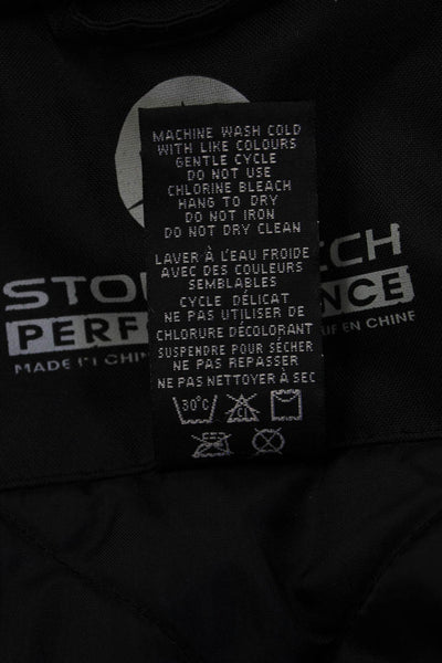 Stormtech Mens Black Windbreaker Jacket Polyester High Neck Long Sleeve Size M
