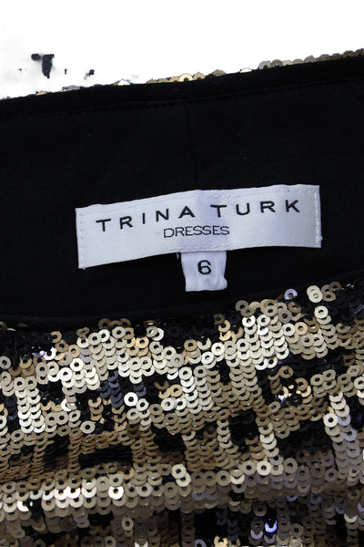 Trina Turk Womens Beige Shift Dress Knee Length Size 6