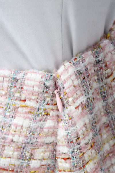 House of Harlow 1960 Women Mini Pencil Skirt Pink Checked Size XS