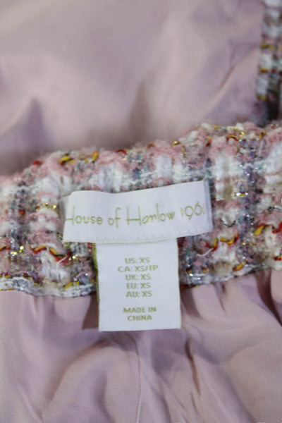 House of Harlow 1960 Women Mini Pencil Skirt Pink Checked Size XS