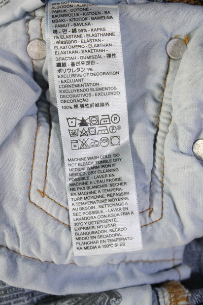 Levis Womens Ankle Straight High Rise Blue Jeans Size 24