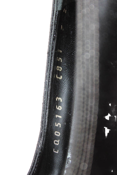 Salvatore Ferragamo Womens Satin Pointed Toe Pumps Black Size 7 Narrow