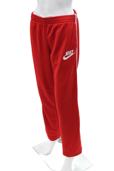Nike Men Red Polyester Drawstring Sweatpants Size S