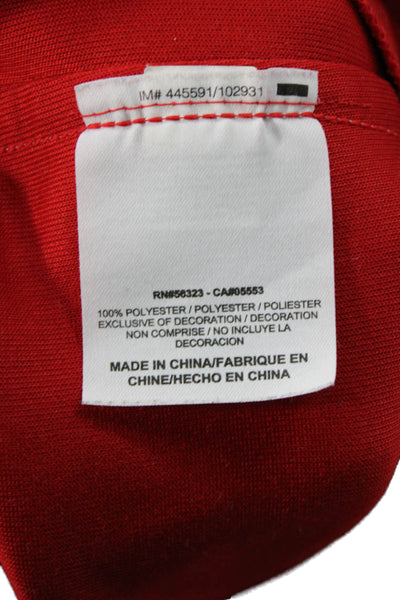 Nike Men Red Polyester Drawstring Sweatpants Size S