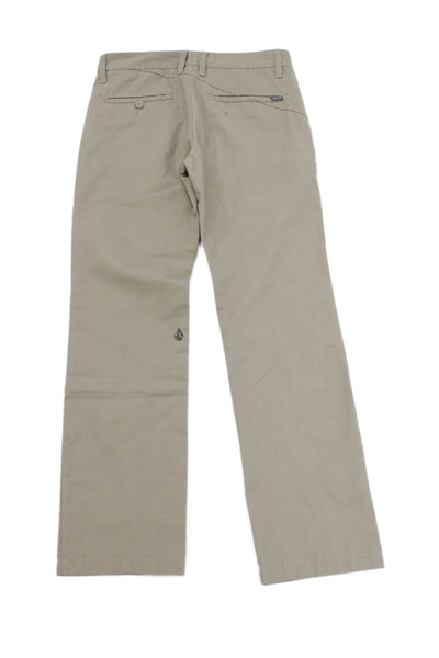 Volcom Mens Beige Chino Pants 29 Inseam Size 28