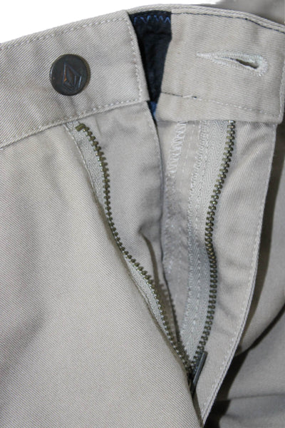 Volcom Mens Beige Chino Pants 29 Inseam Size 28