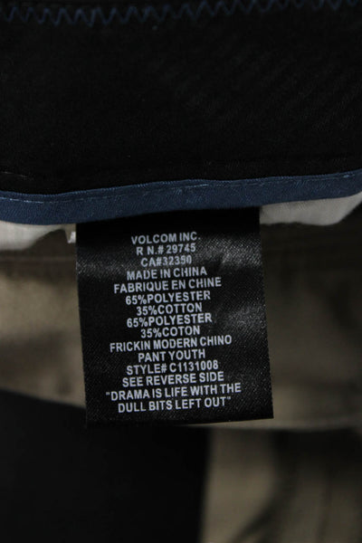 Volcom Mens Beige Chino Pants 29 Inseam Size 28
