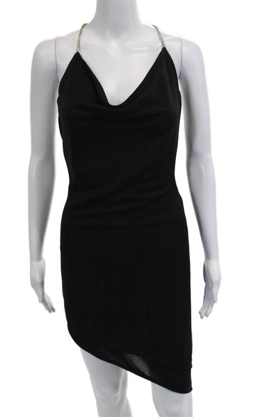 Atria Women Slip Dress Long Black Satin Sleeveless 90s Size M