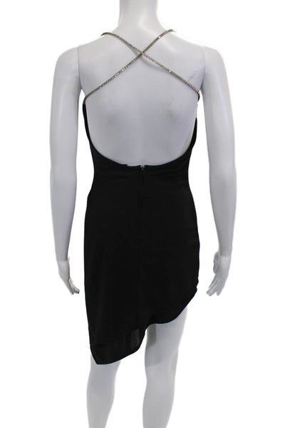 Atria Women Slip Dress Long Black Satin Sleeveless 90s Size M