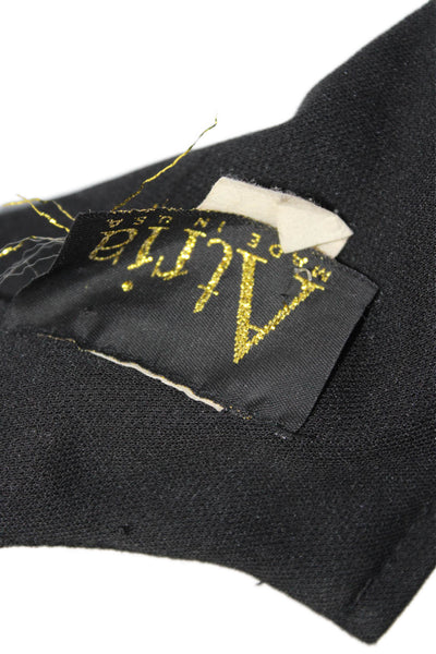 Atria Women Slip Dress Long Black Satin Sleeveless 90s Size M